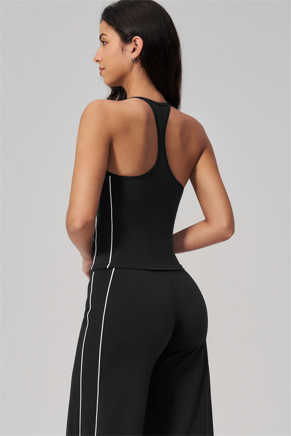 The Breathe Crop Top Straight Leg Pants 2-Piece Set