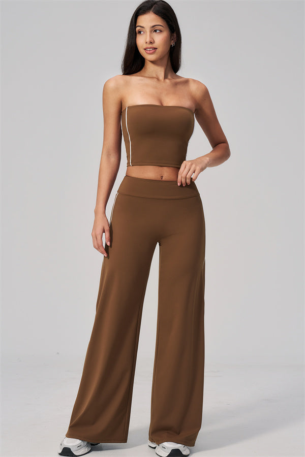 The Breathe Tube Top Straight Leg Pants 2-Piece Set