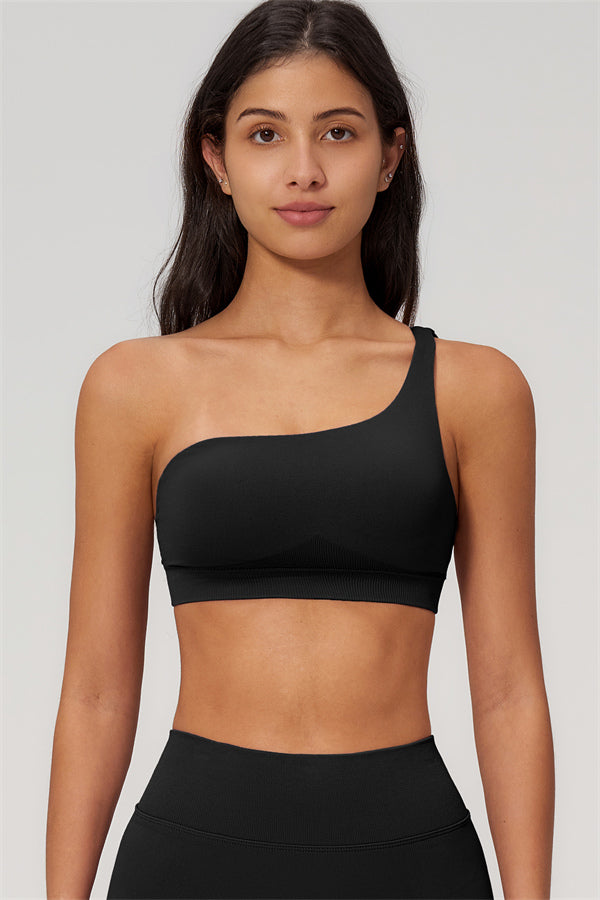 The Empower One-Shoulder Sports Bra Shorts 2-Piece Set
