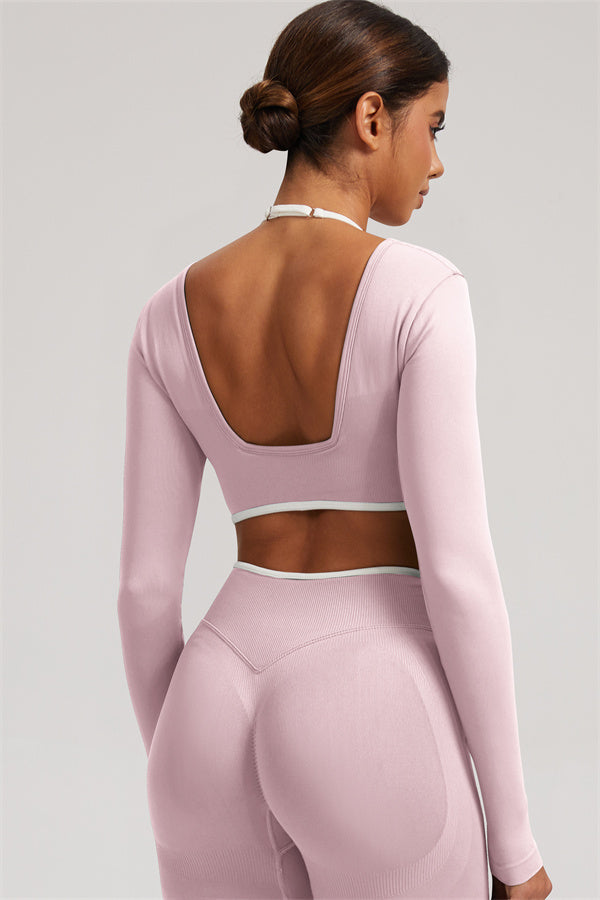 The Elevate Long Sleeve Crop top Leggings 2-Piece Set