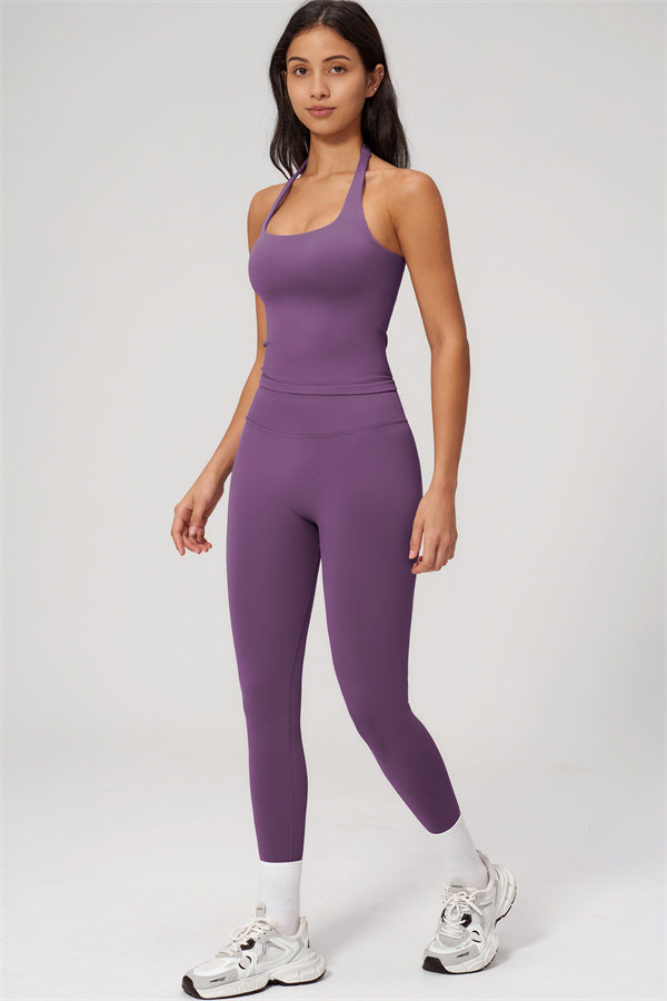 The Empower Halter Crop Top Leggings 2-Piece Set