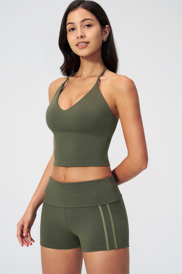 The Evoke Crop Top Shorts 2-Piece Set