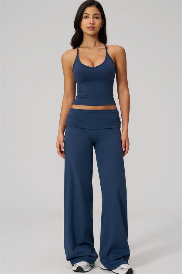 The Daring Tank Top Straight Leg Pants 2-Piece Set