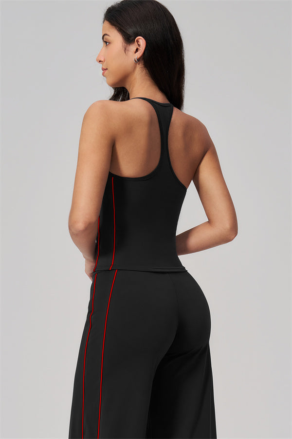 The Breathe Crop Top Straight Leg Pants 2-Piece Set