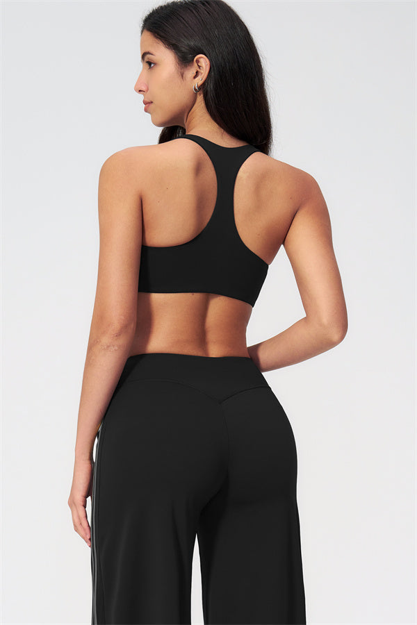 The Evoke Racerback Sports Bra Straight Leg Pants 2-Piece Set