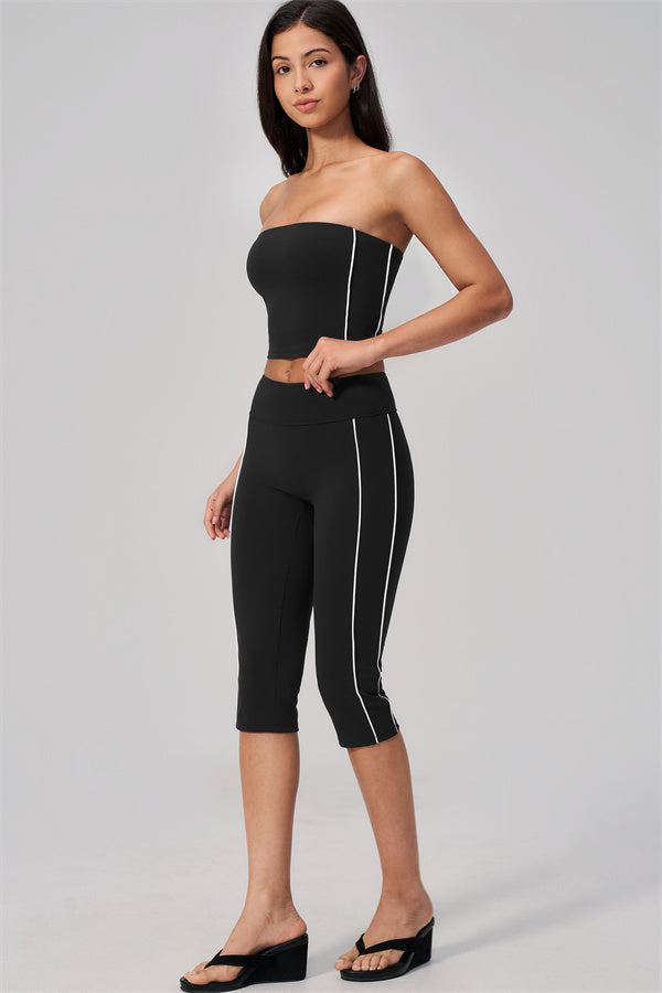 The Breathe Tube Top Capri Leggings 2-Piece Set