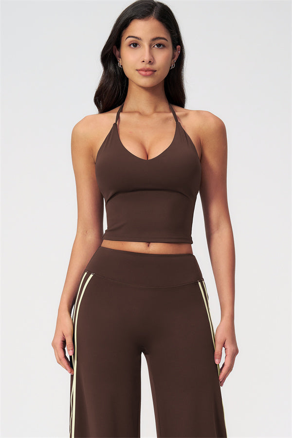 The Evoke Crop Top Straight Leg Pants 2-Piece Set