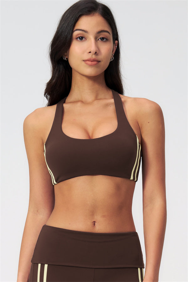 The Evoke Racerback Sports Bra Straight Leg Pants 2-Piece Set