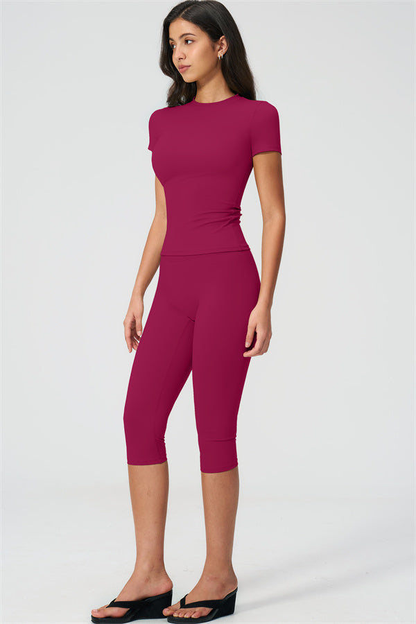 The Twirl T-shirt Capri Leggings 2-Piece Set