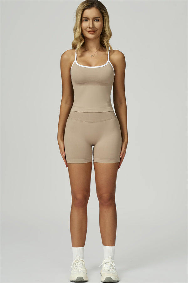 The Prime Line Crop Top Shorts 2-Piece Set