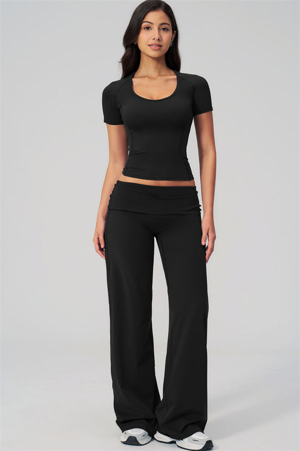 The Daring T-shirt Straight Leg Pants 2-Piece Set