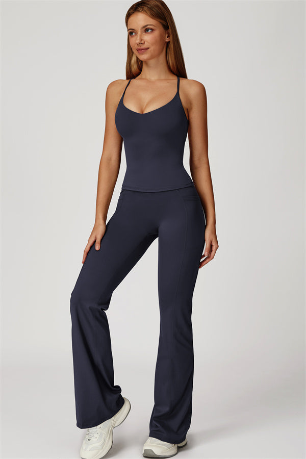 The Propel Crop Top Flared Leggings 2-Piece Set
