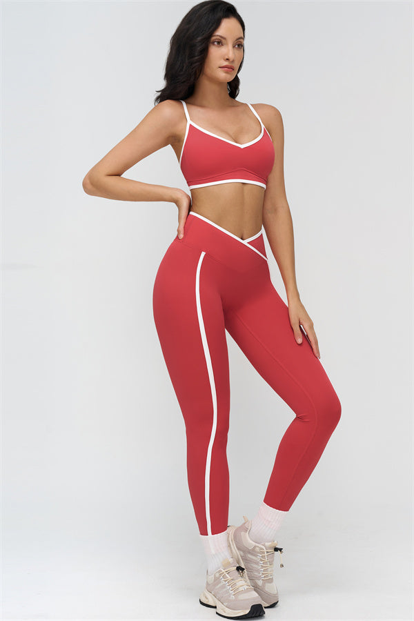 The Crave Contrast Sports Bra Leggings 2-Piece Set