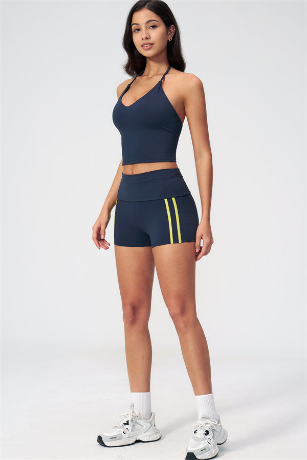 The Evoke Crop Top Shorts 2-Piece Set