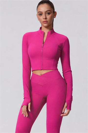 The Daze Zip Jacket Flared Leggings 2-Piece Set
