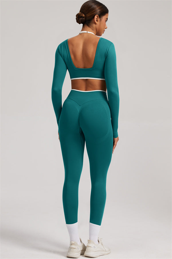 The Elevate Long Sleeve Crop top Leggings 2-Piece Set