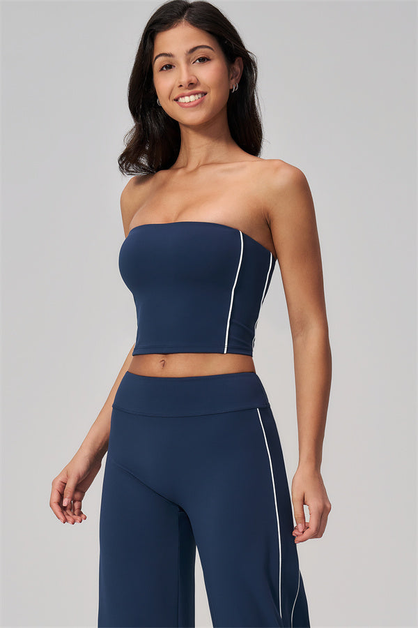 The Breathe Tube Top Straight Leg Pants 2-Piece Set