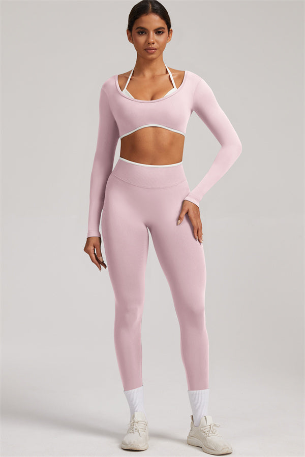The Elevate Long Sleeve Crop top Leggings 2-Piece Set