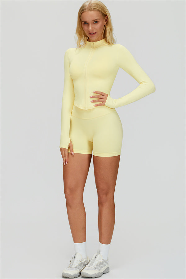 The Empower Jacket Sports Bra Shorts 3-Piece Set