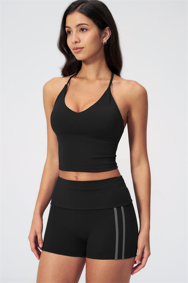 The Evoke Crop Top Shorts 2-Piece Set