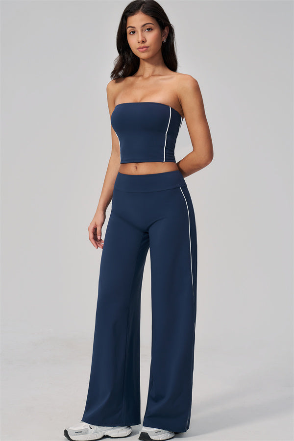 The Breathe Tube Top Straight Leg Pants 2-Piece Set