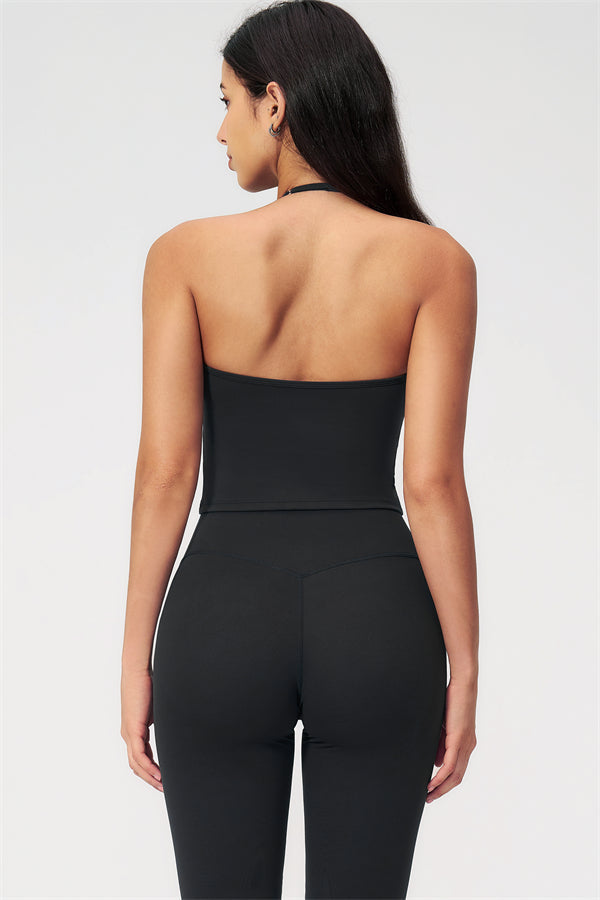 The Twirl Halter Tank Top Capri Leggings 2-Piece Set