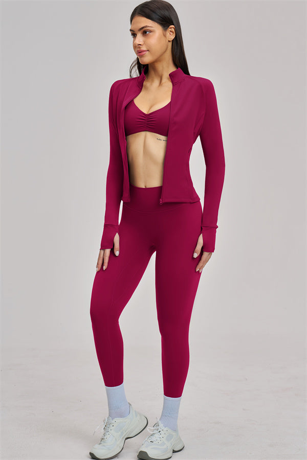 The Swoon Jacket Sports Bra Leggings 3-Piece Set
