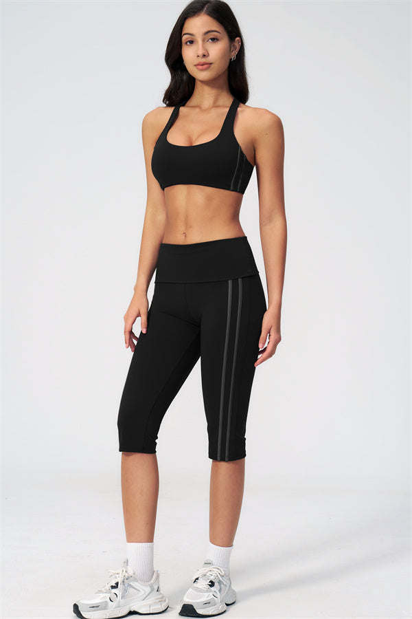 The Evoke Racerback Sports Bra Capri Leggings 2-Piece Set