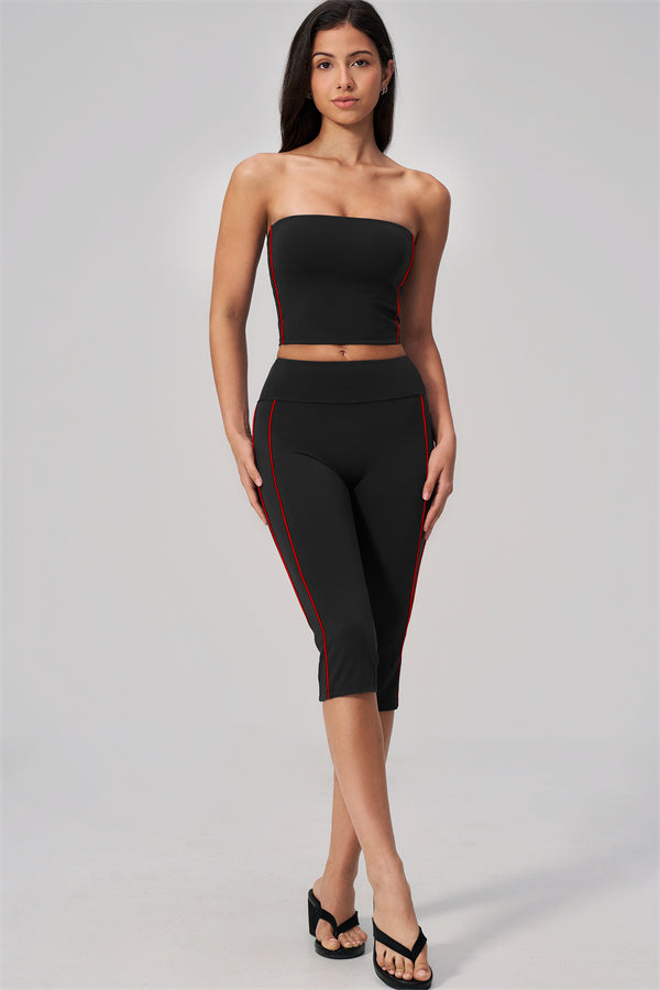 The Breathe Tube Top Capri Leggings 2-Piece Set