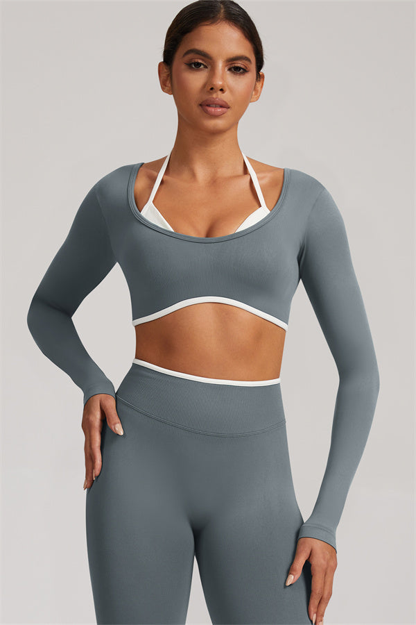 The Elevate Long Sleeve Crop top Leggings 2-Piece Set