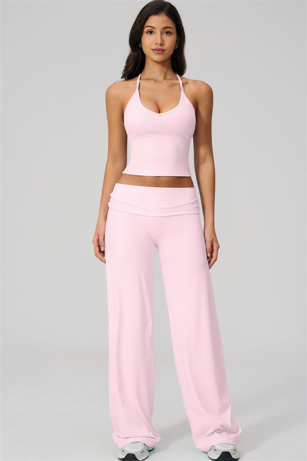 The Daring Tank Top Straight Leg Pants 2-Piece Set