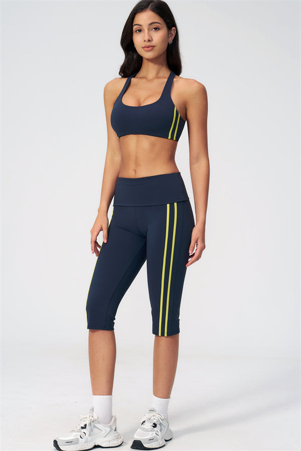 The Evoke Racerback Sports Bra Capri Leggings 2-Piece Set