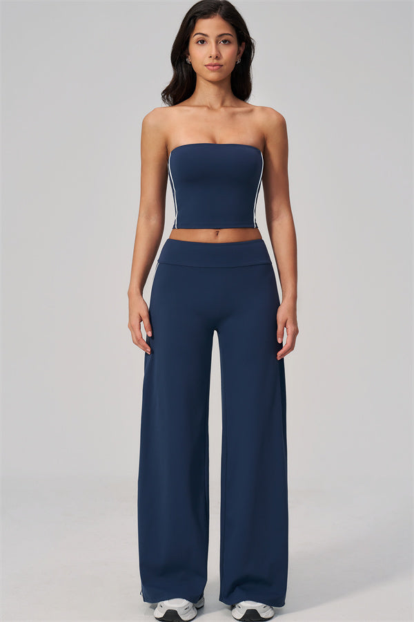 The Breathe Tube Top Straight Leg Pants 2-Piece Set