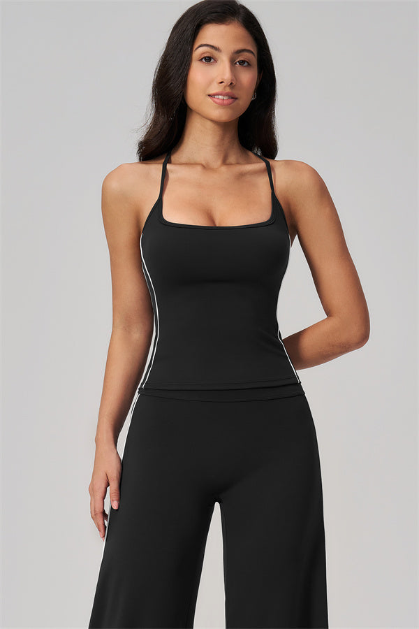 The Breathe Crop Top Straight Leg Pants 2-Piece Set
