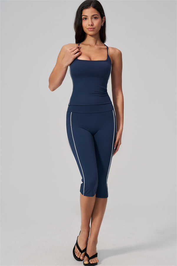 The Breathe Crop Top Capri Leggings 2-Piece Set