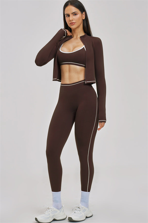 The Unbound Jacket Sports Bra Leggings 3-Piece Set