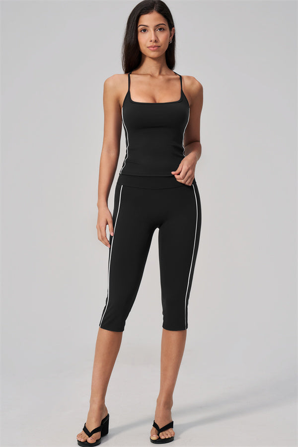 The Breathe Crop Top Capri Leggings 2-Piece Set