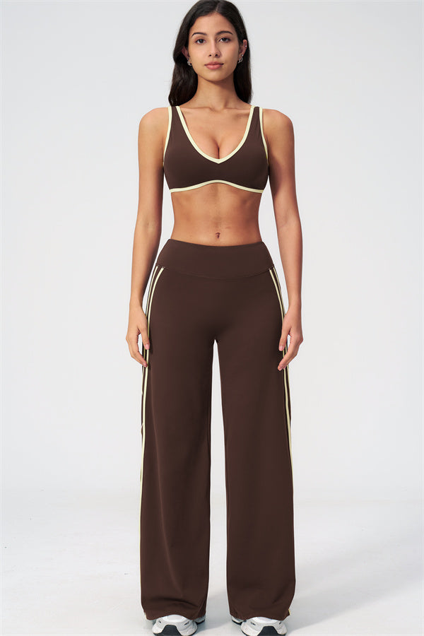 The Evoke Sports Bra Straight Leg Pants 2-Piece Set