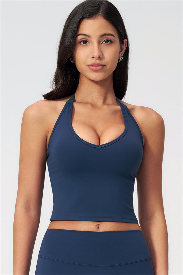 The Twirl Halter Tank Top Capri Leggings 2-Piece Set