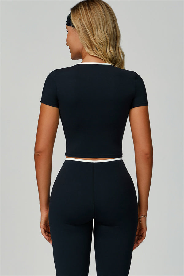 The Skyline Tie Top Flared Leggings 2-Piece Set