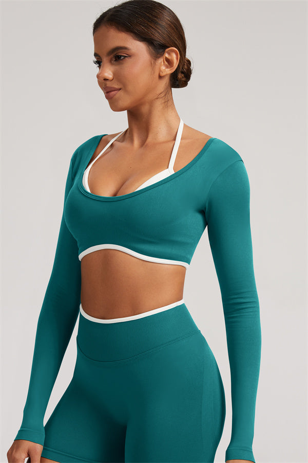 The Elevate Long Sleeve Crop top Leggings 2-Piece Set