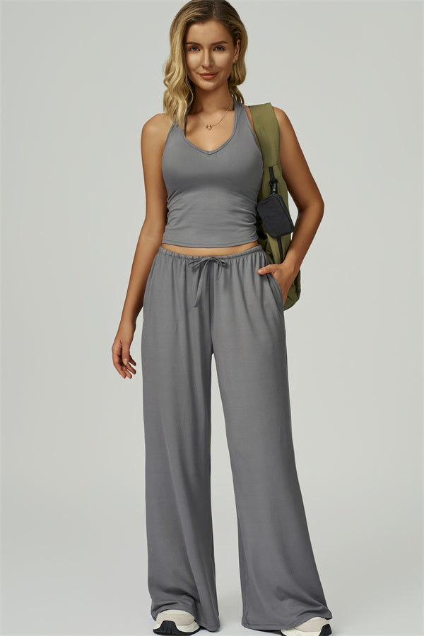 The Sprint Halter Tank Top Sweatpants 2-Piece Set