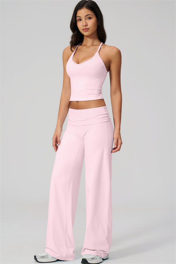 The Daring Tank Top Straight Leg Pants 2-Piece Set