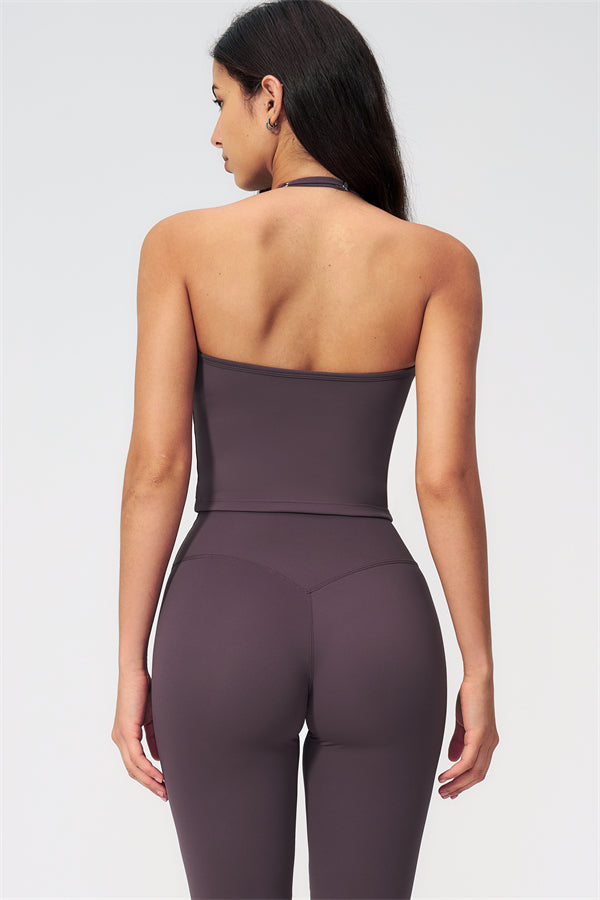 The Twirl Halter Tank Top Capri Leggings 2-Piece Set