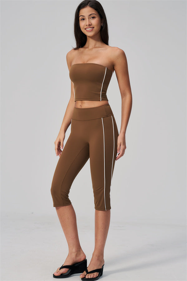 The Breathe Tube Top Capri Leggings 2-Piece Set