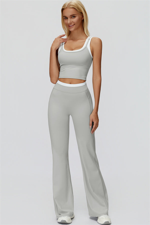 The Canyon Crop Tank Flared Leggings 2-Piece Set