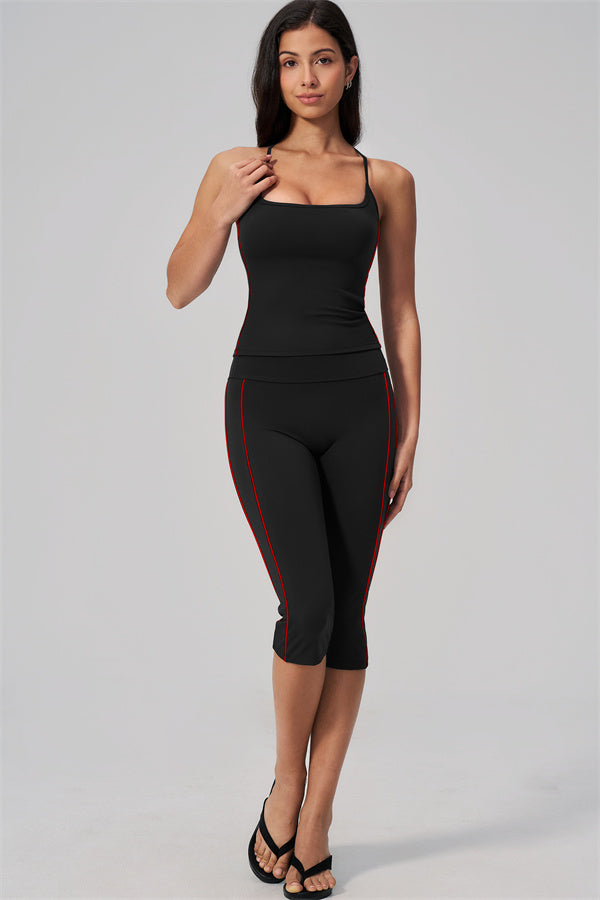 The Breathe Crop Top Capri Leggings 2-Piece Set