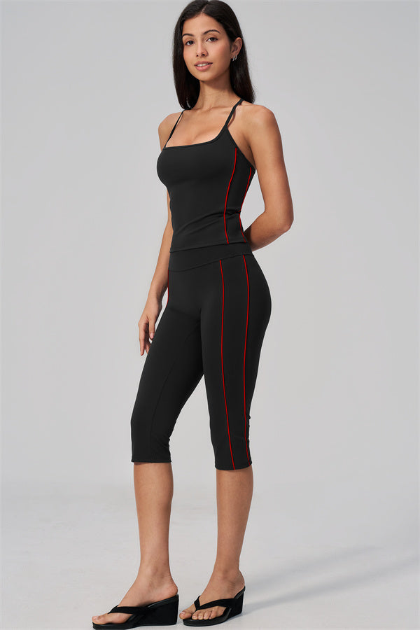 The Breathe Crop Top Capri Leggings 2-Piece Set