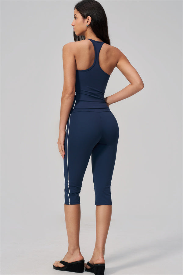 The Breathe Crop Top Capri Leggings 2-Piece Set