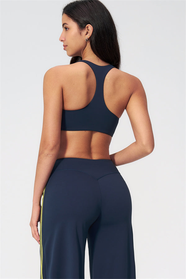 The Evoke Racerback Sports Bra Straight Leg Pants 2-Piece Set